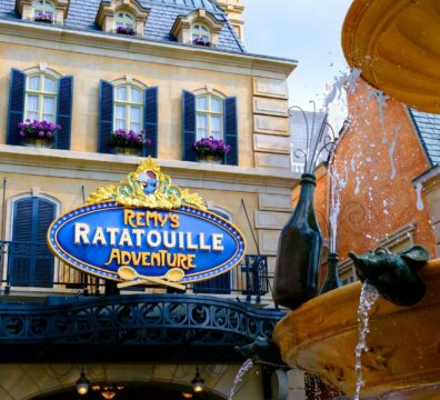 the entrance to the paris ratatouille adventure